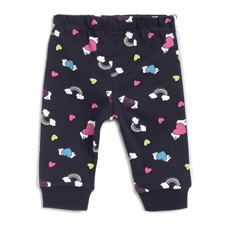 Boys French Terry Long Trousers -All Over Print image number 1